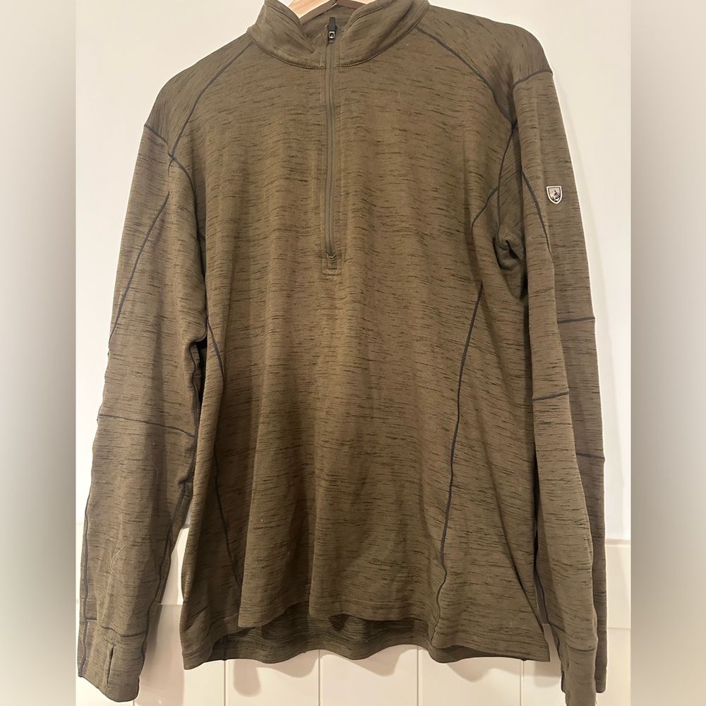 Kuhl Men's Forest‎ Green Zip-Up pullover size M